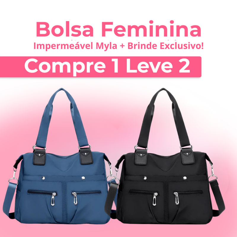 (COMPRE 1 E LEVE 2) Bolsa Feminina Impermeável Myla + Brinde Exclusivo!
